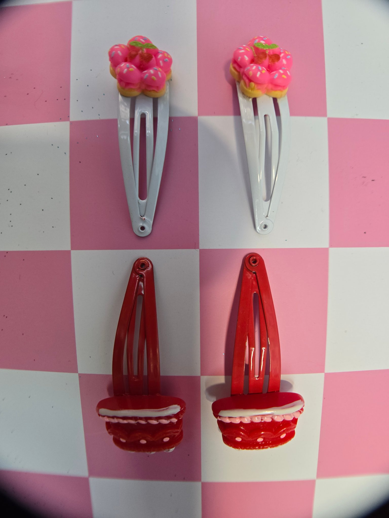 🍓 Kawaii Sweetie Barrette Sets — Strawberry Shortcake & Sprinkle Cookie!