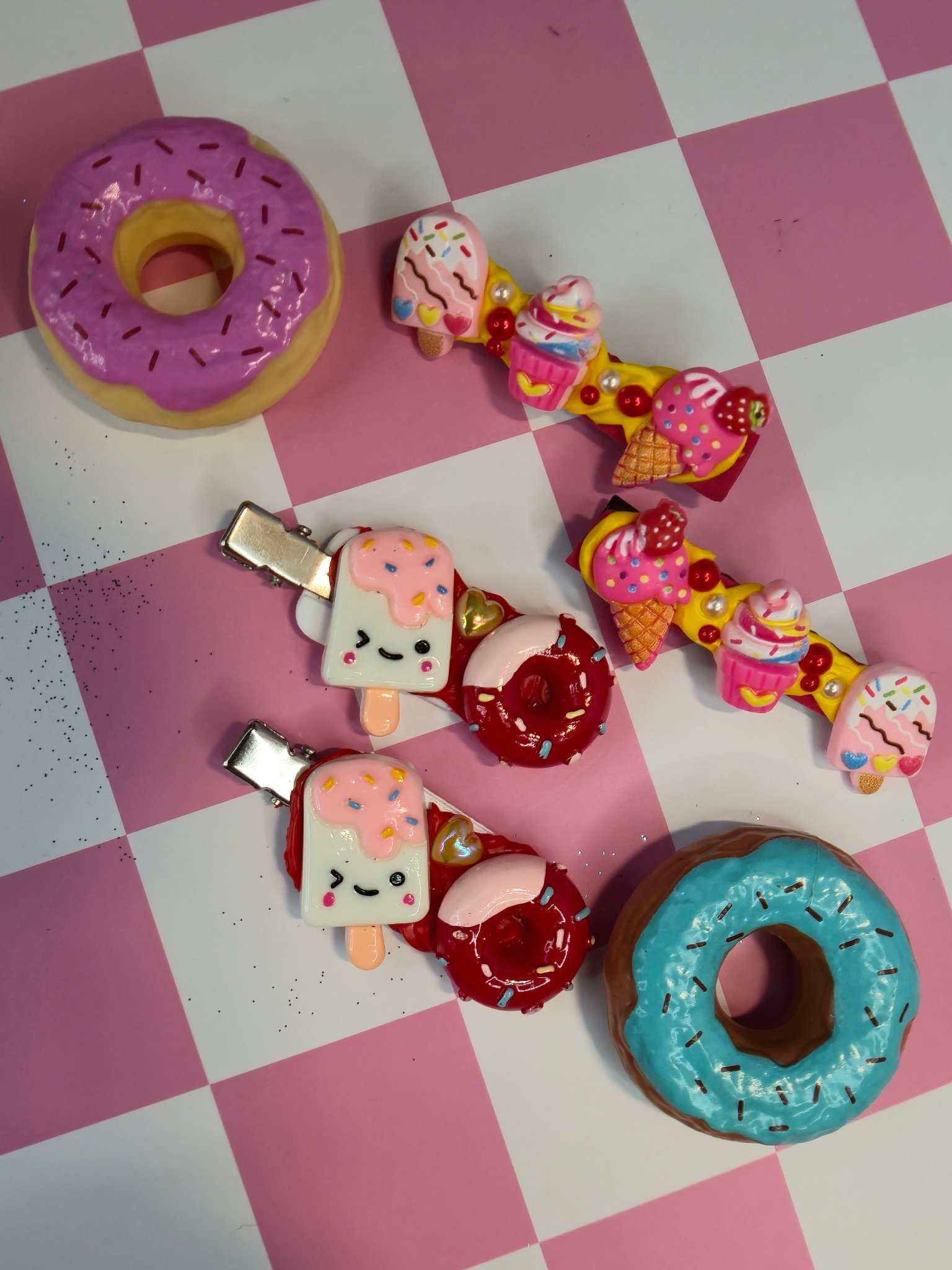 🍦 Kawaii Ice Cream Dream Barrette Sets — Sundae Funday & Popsicle Party!