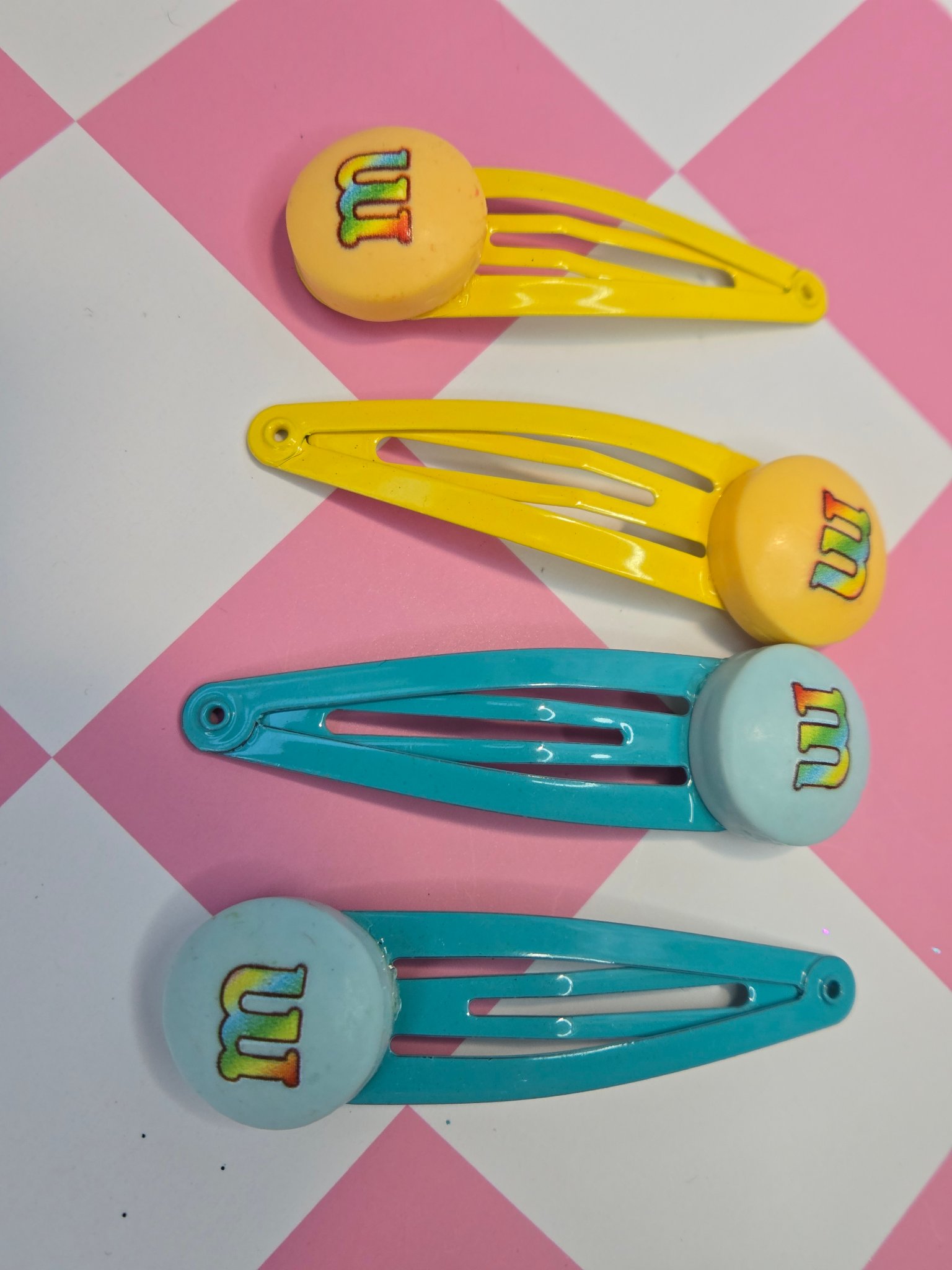 💛💙 Kawaii Candy Barrette Sets — Blue M & Sweet M!