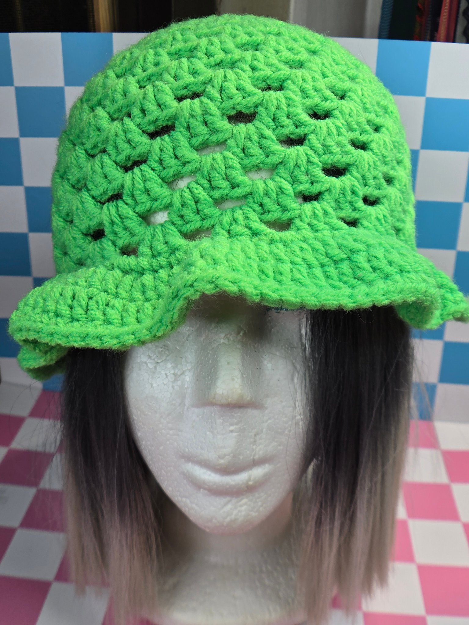 💚🌿 Lime Dream Crochet Bucket Hat