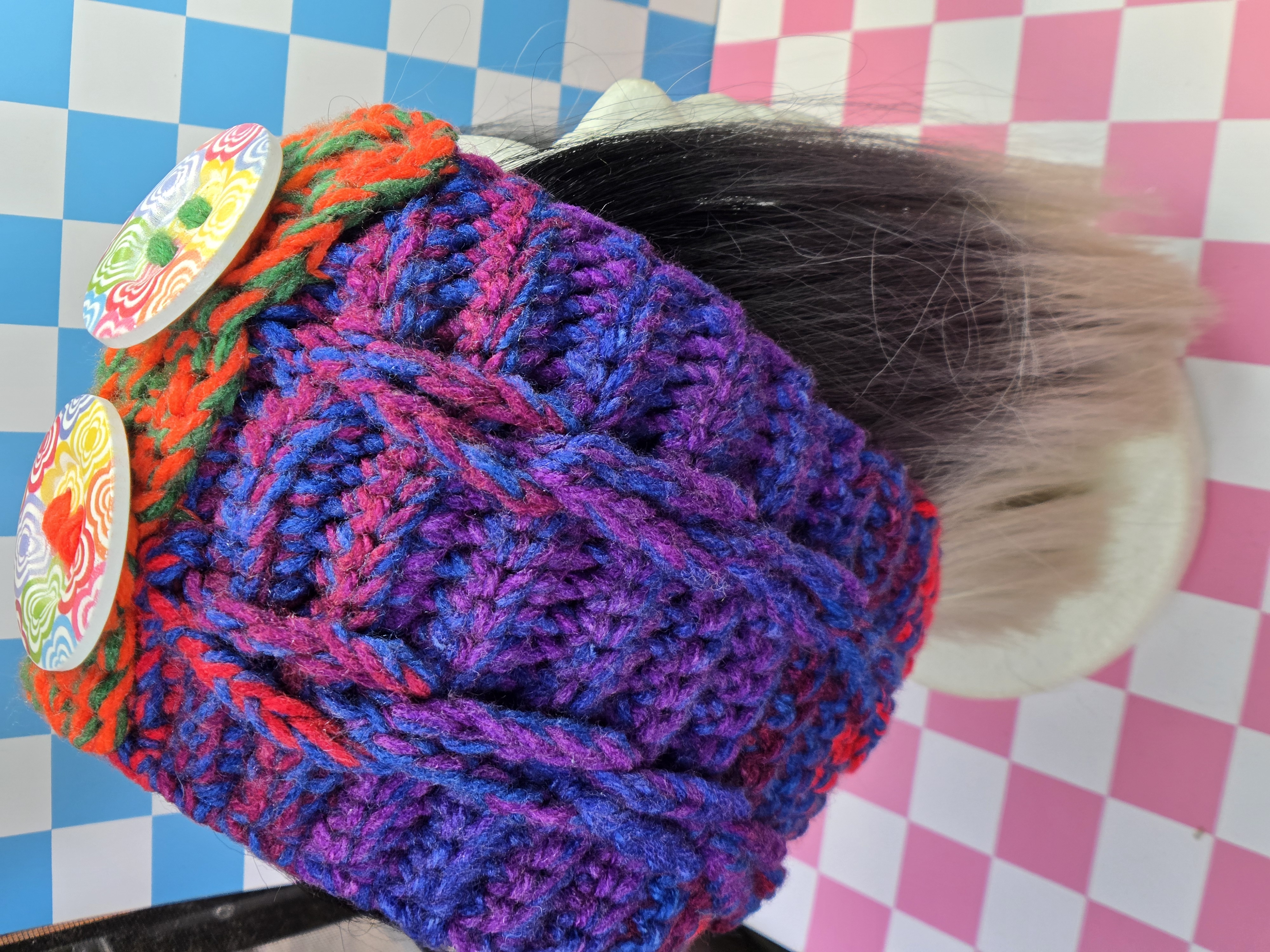 Rainbow Fiesta Double Button Headband