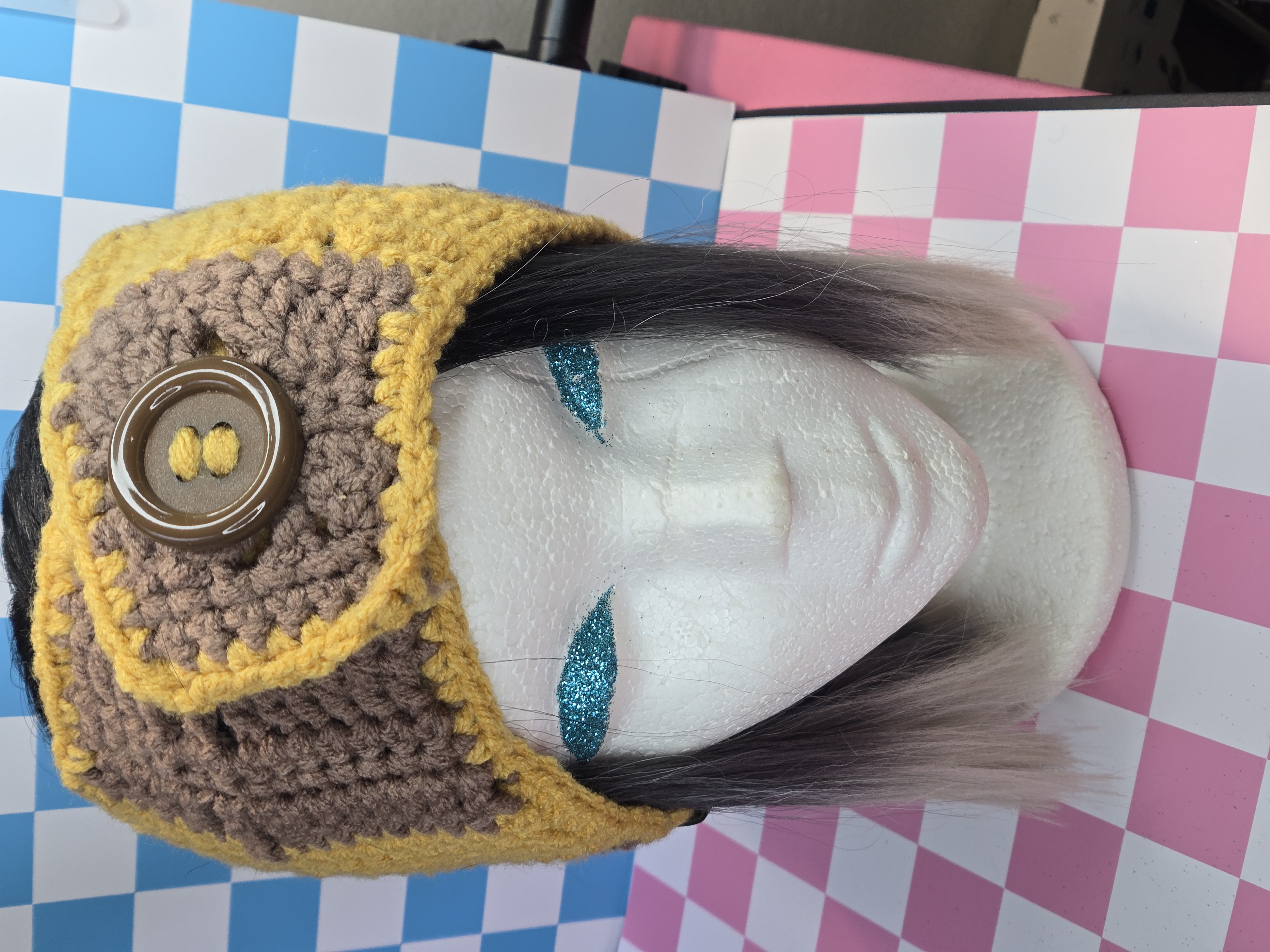 Mustard & Mocha Granny Square Button Headband