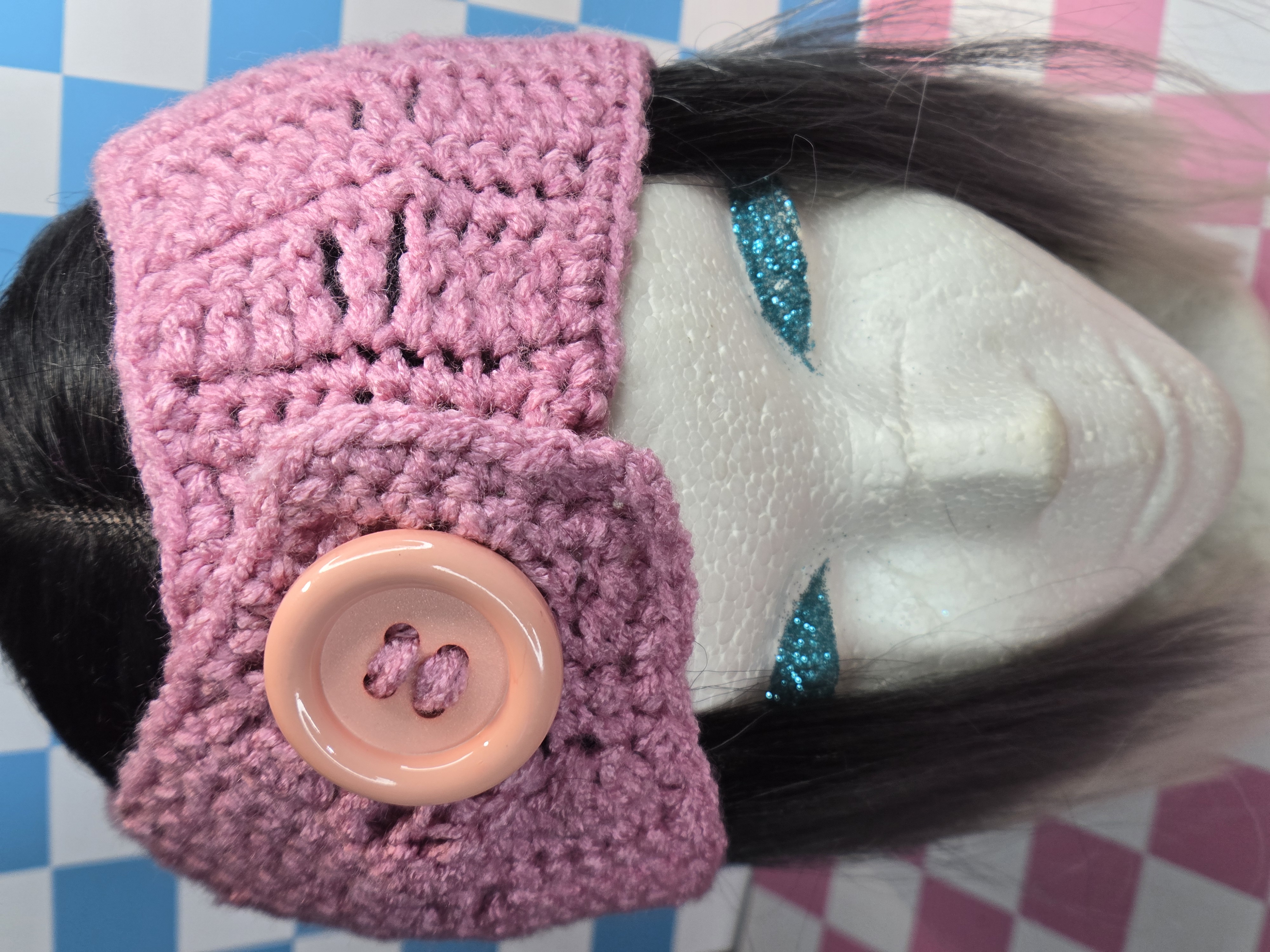 Pretty in Pink Button Bow Headband